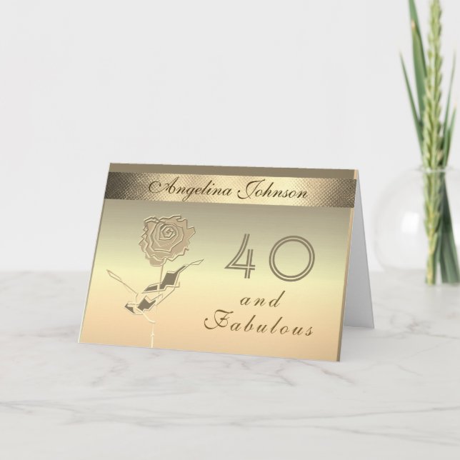 Invitation 40 ans et Fabuleux Or (Devant)