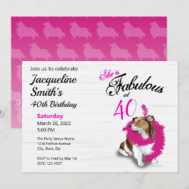 Invitation 40 et fabuleux Sheltie Pink Scarf