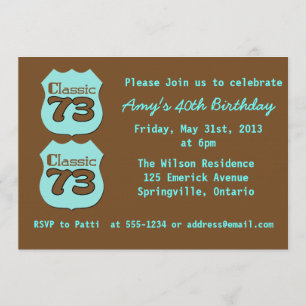 Invitation 40e anniversaire