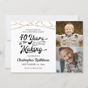 Invitation 40e anniversaire 40 ans dans l'or noir