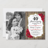 40e anniversaire avec photo - Bois Rouge Rubis