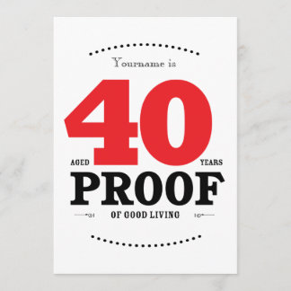 Invitation 40e anniversaire Cocktails & Cheers