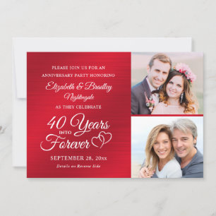 Invitation 40e anniversaire Coeurs années dans FOREVER 2 Phot