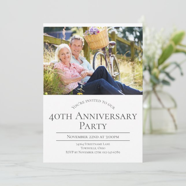 Invitation 40e anniversaire de mariage (Debout devant)