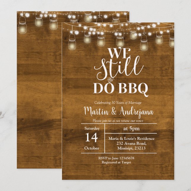 Invitation 40e anniversaire de mariage Nous faison (Devant / Derrière)