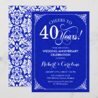 40e anniversaire de mariage - Saphir Bleu Blanc