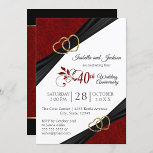 Invitation 40e anniversaire de Ruby Design