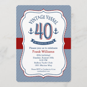 Invitation 40e anniversaire nautique