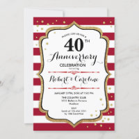 40e anniversaire - Or blanc rouge rubis