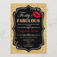 40e anniversaire - Quarante fabuleux or noir rouge