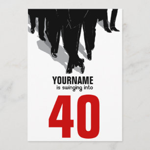 Invitation 40e anniversaire Swingers Rat Pack Party