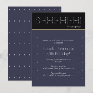 Invitation 40e fête d'anniversaire surprise   Point Polka mod