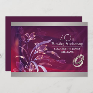 Invitation 40e fête du Mariage
