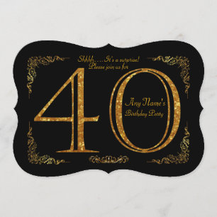 Invitation 40ème, fête d'anniversaire 40ème, grand Gatsby, no