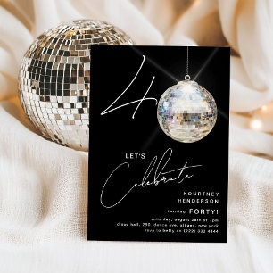 Invitation 40ème soirée d'anniversaire de Disco Ball