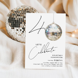 Invitation 40ème soirée d'anniversaire de Disco Ball