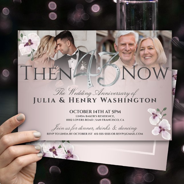 Invitation 43rd Anniversary Soft Blush Orchid (Créateur téléchargé)