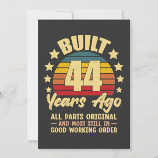 Invitation 44 Years Ago All Parts Original 44th Birthday 