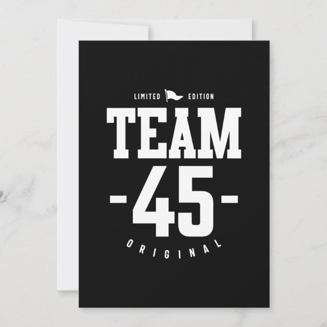 Invitation 45 ans - Cadeau d'anniversaire drôle pour 45 ans (Devant)