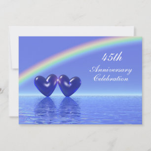 Invitation 45e Anniversaire Cœurs de Saphir