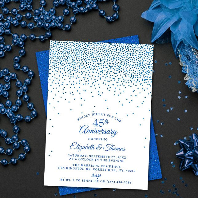 Invitation 45e anniversaire du Mariage Sapphire (Créateur téléchargé)