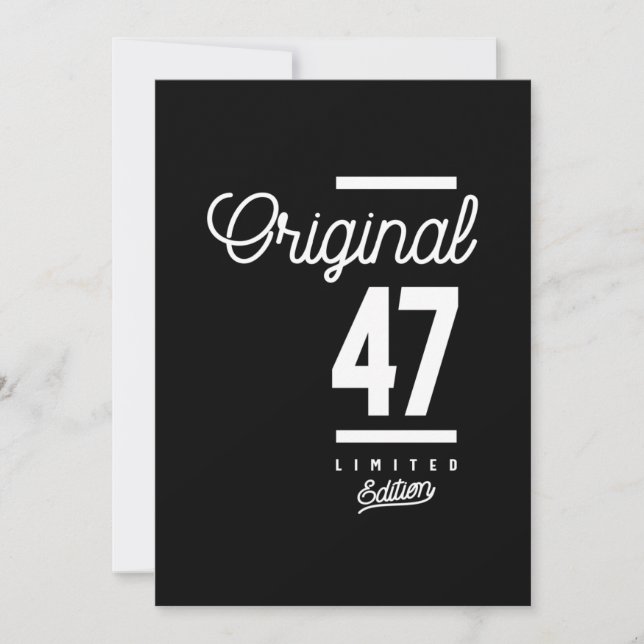 Invitation 47 Ans - 47e Anniversaire Drôle cadeau (Devant)