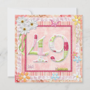 Invitation 49e anniversaire style scrapbooking