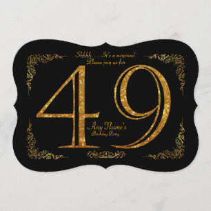 Invitation 49ème, fête d'anniversaire 49ème, grand Gatsby, no