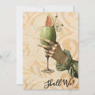 Invitation *~*  4 A101  Cocktail Orné PHOTO ENTERREMENT DE VI