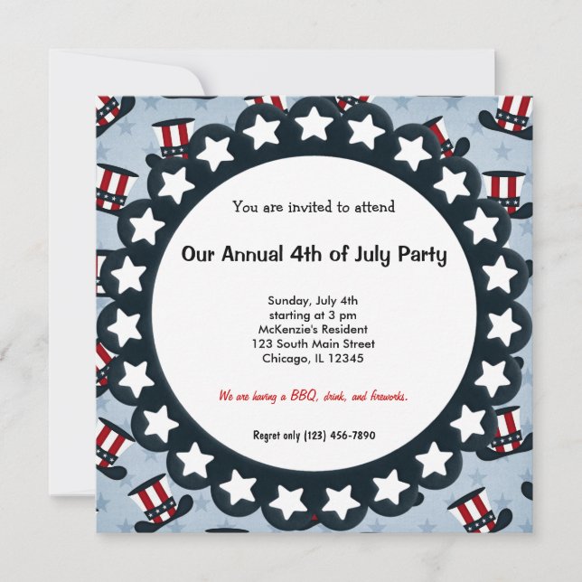 Invitation 4 juillet (Devant)