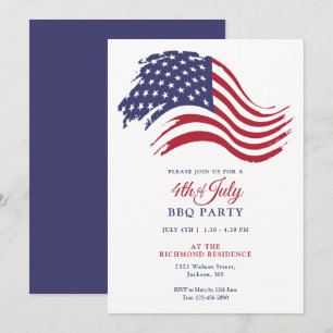 Invitation 4 juillet américaine
