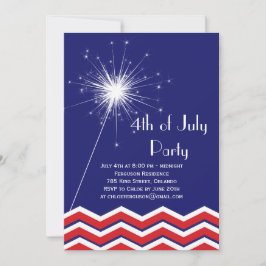 Invitation 4 juillet avec Chevrons