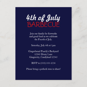 Invitation 4 juillet barbecue