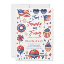 Invitation 4 juillet barbecue modifiable