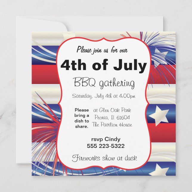 Invitation 4 juillet BBQ (Devant)