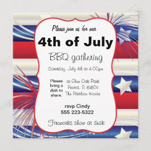 Invitation 4 juillet BBQ