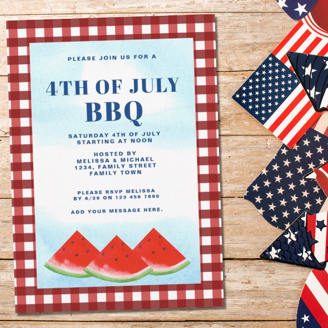 Invitation 4 juillet BBQ (Créateur téléchargé)