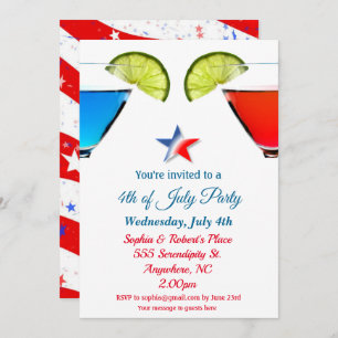 Invitation 4 juillet Cocktail Party