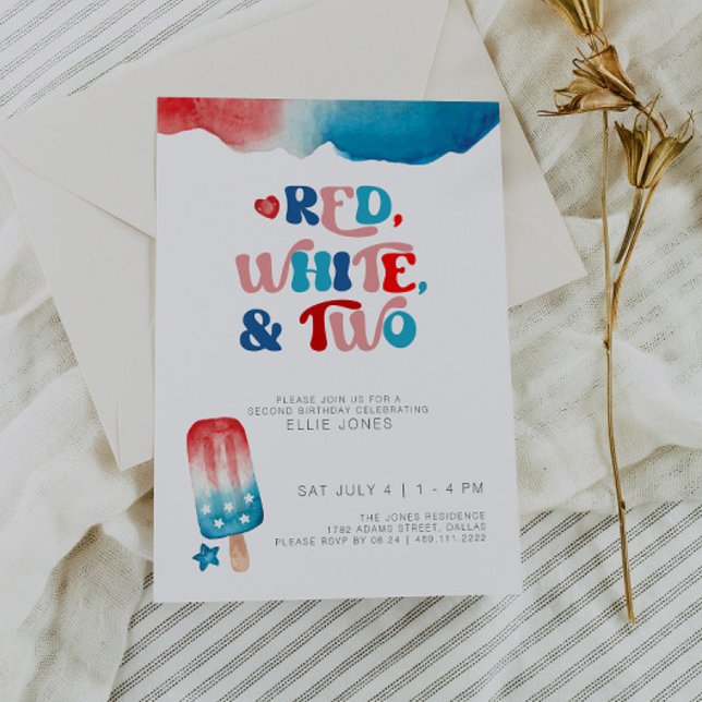 Invitation 4 juillet deuxième anniversaire (Créateur téléchargé)