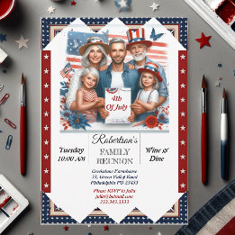 Invitation 4 juillet Famille Réunion Vin & Dine Party Photo