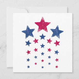 Invitation 4 juillet Femmes Hommes Enfants Cute USA Étoile pa