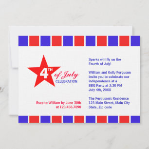 Invitation 4 juillet fête
