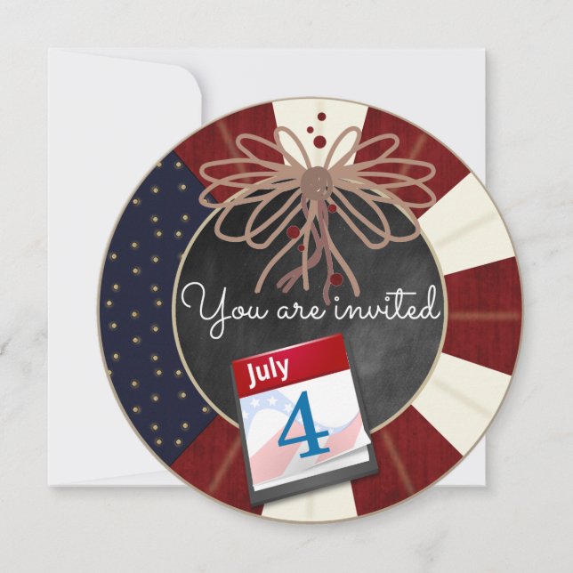 Invitation 4 juillet fête de l'Indépendance (Devant)