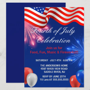Invitation 4 juillet fête de l'indépendance