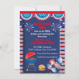 Invitation 4 juillet Fête de l'Indépendance conception du par