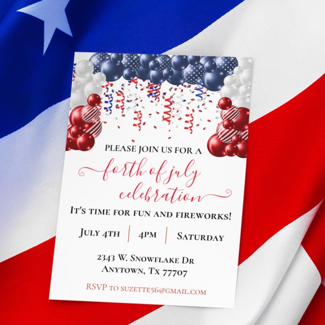 Invitation 4 juillet Fête de l'Indépendance I (Créateur téléchargé)