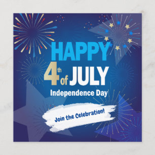 Invitation 4 juillet Fête de l'Indépendance Personnaliser