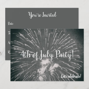 Invitation 4 juillet Fireworks