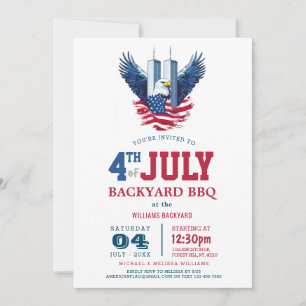 Invitation 4 juillet Jardin BBQ I Thème Deux Tours