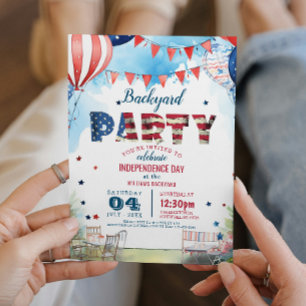 Invitation 4 juillet Jardin Party et Jardin